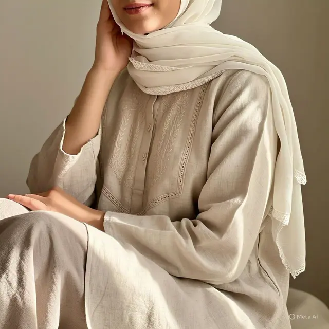 Outfit ke Pantai Hijab Simple