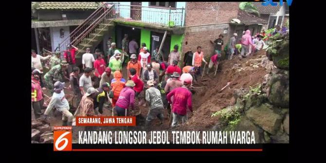 Talud Longsor Timpa Rumah Warga di Semarang, Penghuni Selamat