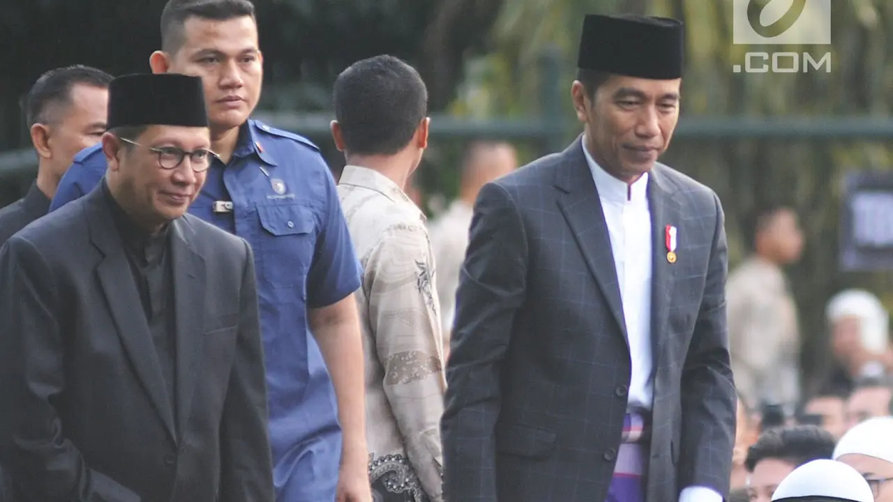 Presiden Jokowi Salat Id di Kebun Raya Bogor