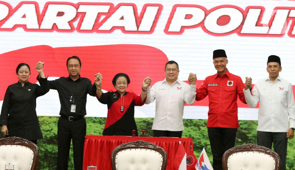 Partai Perindo jadi partai ketiga yang bekerja sama dengan PDIP. (Liputan6.com/Herman Zakharia)