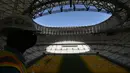 Pemandangan umum Lusail Stadium di Lusail, Qatar, 28 Maret 2022. Stadion berkapasitas 80 ribu penonton yang terletak di pinggiran Ibu Kota Doha ini akan menjadi tuan rumah final Piala Dunia 2022 pada bulan Desember mendatang. (GABRIEL BOUYS/AFP)