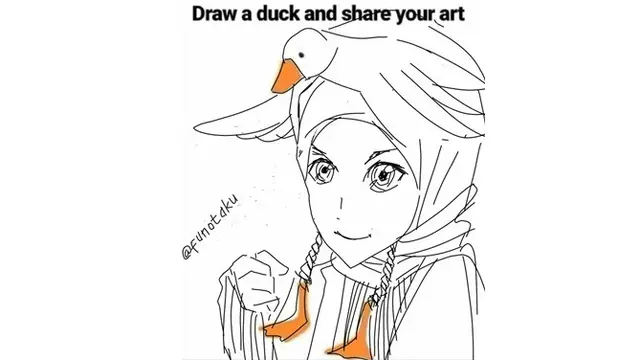 Pria Ini Minta Digambarkan Bebek oleh Netizen, 6 Hasilnya Kocak