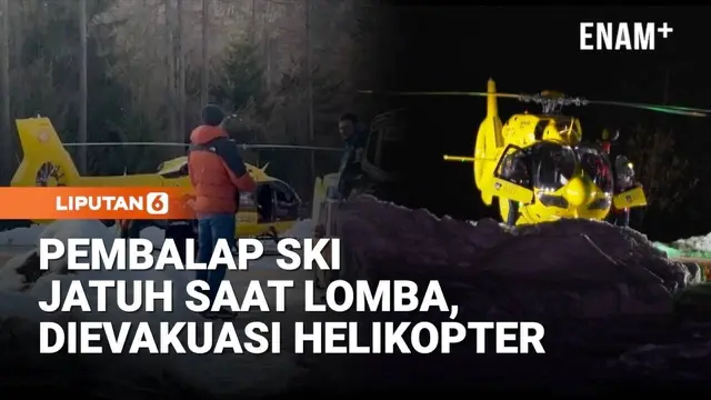 Atlet Ski Terjatuh Parah Saat Lomba, Dievakuasi Helikopter