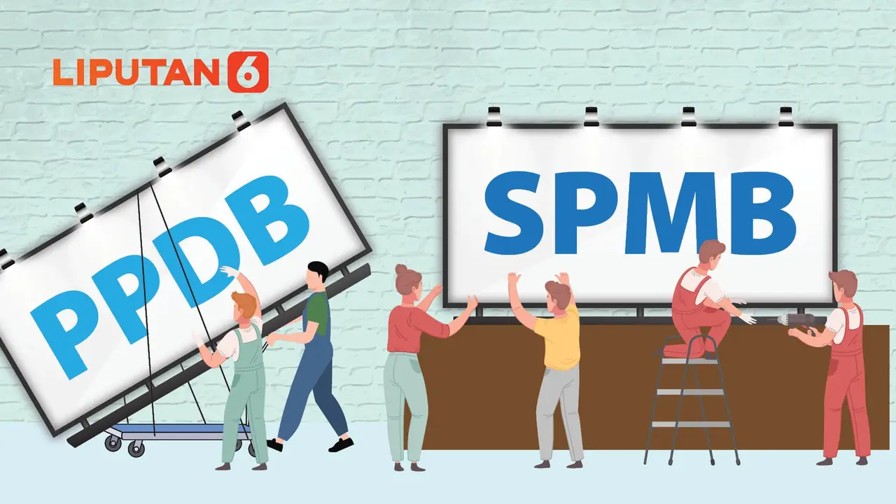 Banner Infografis Kemendikdasmen Resmi Ganti PPDB dengan SPMB
