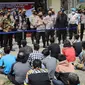 Seratusan lebih anggota Ormas GMBI tiba di Mapolda Jateng. (Foto: Liputan6.com/Humas Polda Jateng)