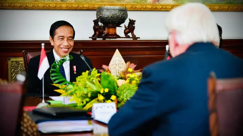 Momen Jokowi Sambut Presiden Jerman di Istana Bogor