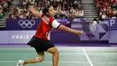 Set ketiga yang menjadi penentu kemenangan diraih An Se Young dengan skor 21-16. (Luis TATO/AFP)