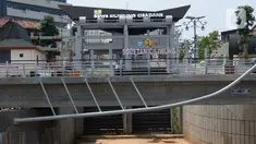 Sodetan Ciliwung di Bidara Cina, Jatinegara, Jakarta, Senin (31/7/2023). Sodetan Ciliwung diresmikan oleh Presiden Joko Widodo atau Jokowi pada hari ini. (merdeka.com/Imam Buhori)