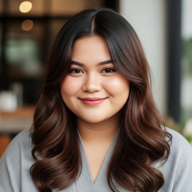 9 Model Rambut Panjang Gelombang untuk Wajah Chubby, Tampil Tirus dan ...
