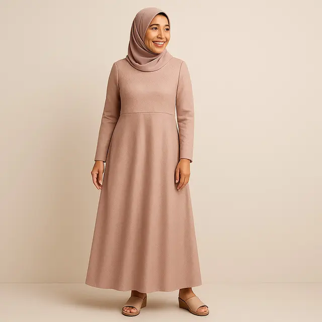 Rekomendasi Gamis Brokat di Dada untuk Ibu-Ibu Usia 40 Tahun/via AI