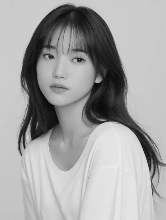 Fuji pakai filter wajah Korea ini banjir like dan komentar dari netizen. Fuji terlihat makin menawan dengan dagu lancip dan rambut berponi. Cantiknya wajah Fuji pakai filter Korea ini curi perhatian. (Liputan6.com/IG/fuji_an)