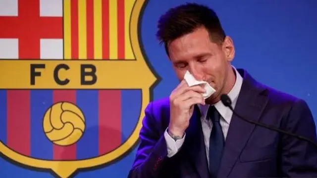 Tisu Bekas Air Mata Lionel Messi Dijual Rp14 Miliar/dok. Barcelona