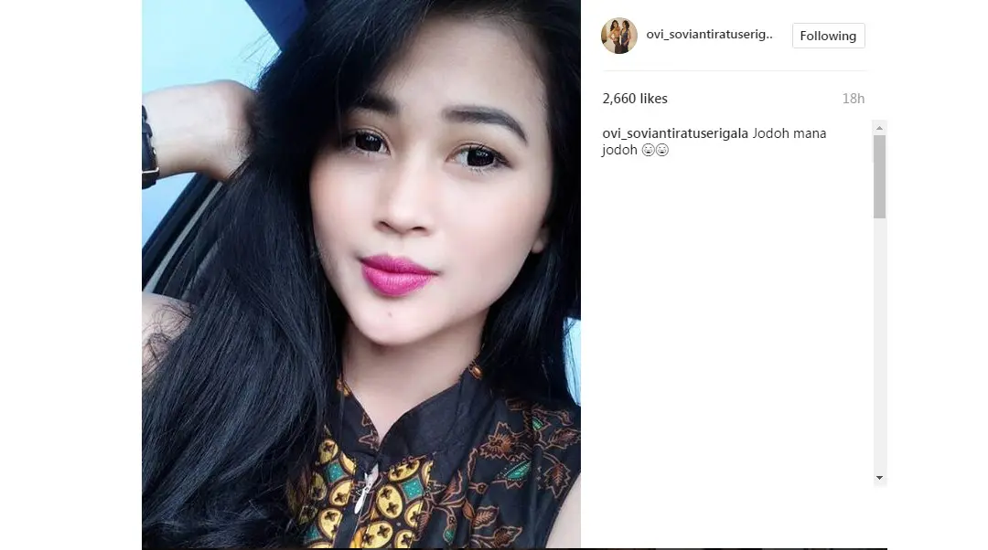 Ovi Ratu Serigala ingin menikah lagi? (Foto: Instagram)