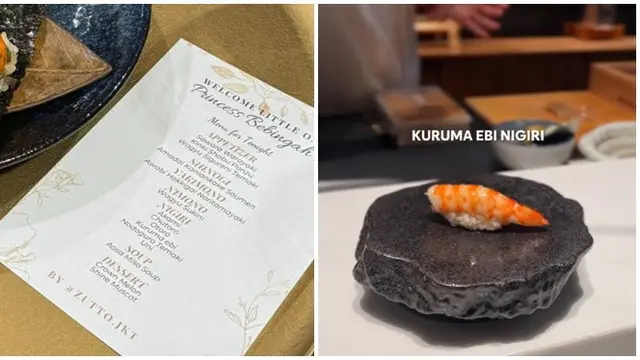 6 Potret Menu Omakase Erina Gudono, Ada yang Harganya Capai Rp 3 Juta