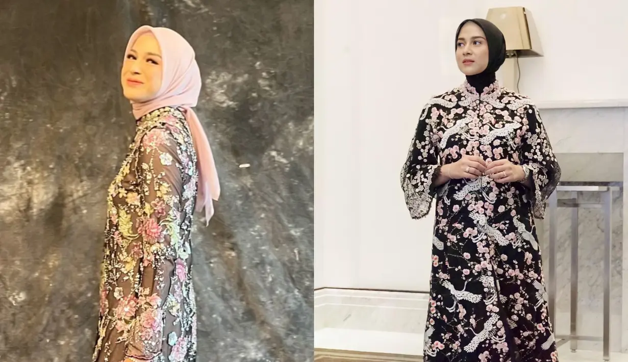 Nina Zatulini tak selalu andalkan kebaya yang dipadukan dengan hijab untuk tampil menawan saat kondangan. Intip inspirasi outfit kondangannya untuk pengguna hijab yuk! [@ninazatulini22]