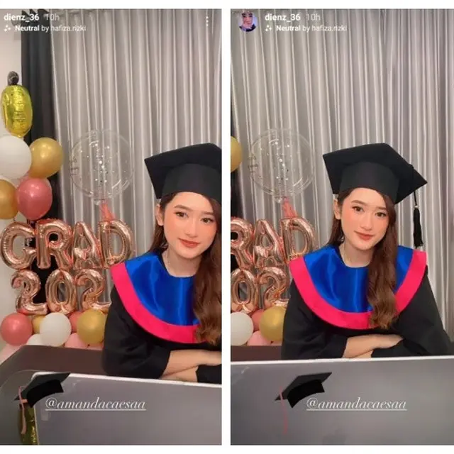 7 Potret Wisuda Amanda Caesa Putri Parto Patrio, Tampil Menawan dengan Toga