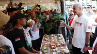 Gubernur Jateng Ganjar Pranowo saat menghadiri Puncak Perayaan Hari Lingkungan Hidup Sedunia Tingkat Provinsi Jawa Tengah Tahun 2023, diadakan di Taman Rakyat Slawi Ayu, Kabupaten Tegal. (Istmewa)