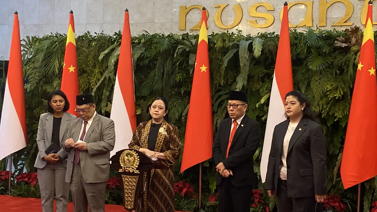 Ketua DPR RI Puan Maharani di Kompleks Parlemen Senayan, Jakarta, Rabu (3/11/2025).