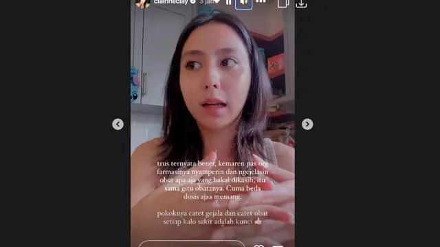 Clairine Clay Ungkap Alasan Proses Pemulihannya dari Covid-19 Berjalan Begitu Cepat. (instagram.com/clairineclay)