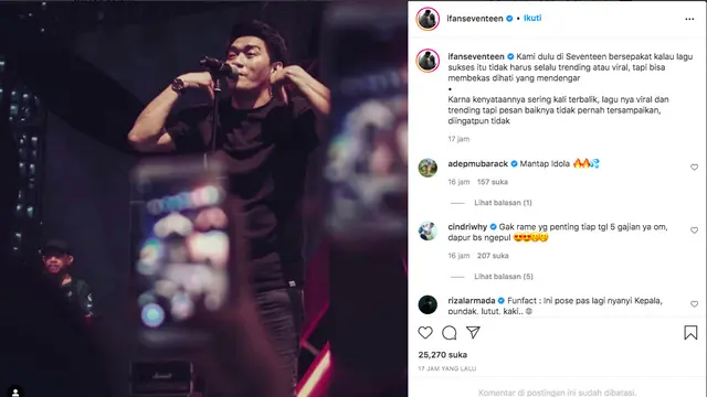 Ifan Seventeen Bahas Soal Fenomena Lagu Viral, Bandingkan Saat Masih Ngeband Bareng Seventeen