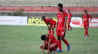 Persijap tertunduk lesu setelah kalah dari Persip di Pekalongan, Kamis (11/5/2017). (Bola.com/Robby Firly)
