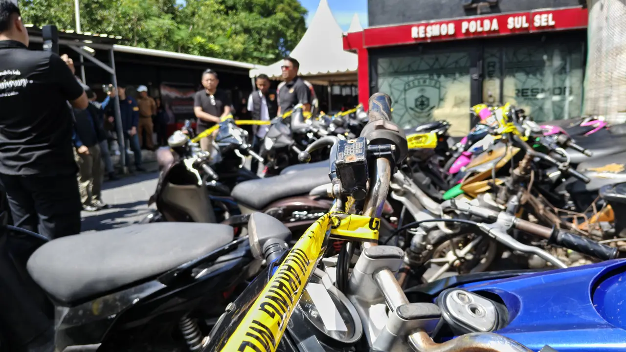 Pencuri menggasak 100 lebih sepeda motor dari beberapa tempat di Sulsel. (Liputan6.com/Fauzan)