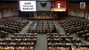 Suasana Rapat Paripurna ke-19 di Kompleks Parlemen, Senayan, Jakarta, Senin (5/3). Pada masa persidangan III sebelumnya, 9 Januari hingga 14 Februari 2018, DPR telah menyetujui perubahan kedua UU No 17 tahun 2014 tentang MD3. (Merdeka.com/Iqbal Nugroho)