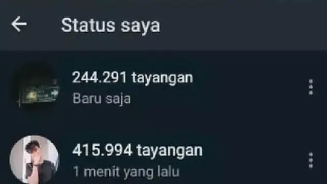 Bak Seleb, 6 Potret Story WhatsApp Sampai Ribuan Ini Bikin Melongo