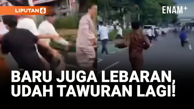 Baru Kelar Sholat Idul Fitri, 2 Kelompok Warga Terlibat Tawuran