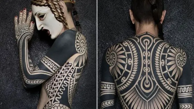 Selesaikan Proyek Tato Sekujur Tubuh, Seniman Ini Panen Pujian
