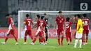 Hingga pertandingan usai, tidak ada lagi gol tambahan baik untuk Timnas Indonesia U-23 maupun Brunei Darussalam. Kemenangan atas Brunei Darussalam menempatkan Timnas Indonesia U-23 berada puncak klasemen Grup A ASEAN U-23 Championship Mandiri Cup 2025. (Liputan6.com/Helmi Fithriansyah)