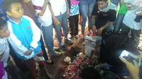 Penampakan Makam Olga Syahputra yang Nyaris Tak Berbentuk
