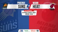 Jadwal NBA, Phoenix Suns Vs Miami Heat. (Bola.com/Dody Iryawan)