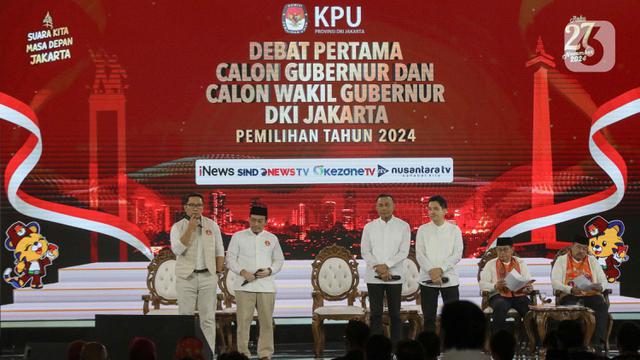Sesi Tanya Jawab Warnai Debat Perdana Calon Gubernur dan Calon Wakil Gubernur DKI Jakarta pada Pilkada 2024