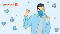 Banner Infografis 5 Komitmen Bersama Tangani Pandemi Covid-19. (Liputan6.com/Abdillah)