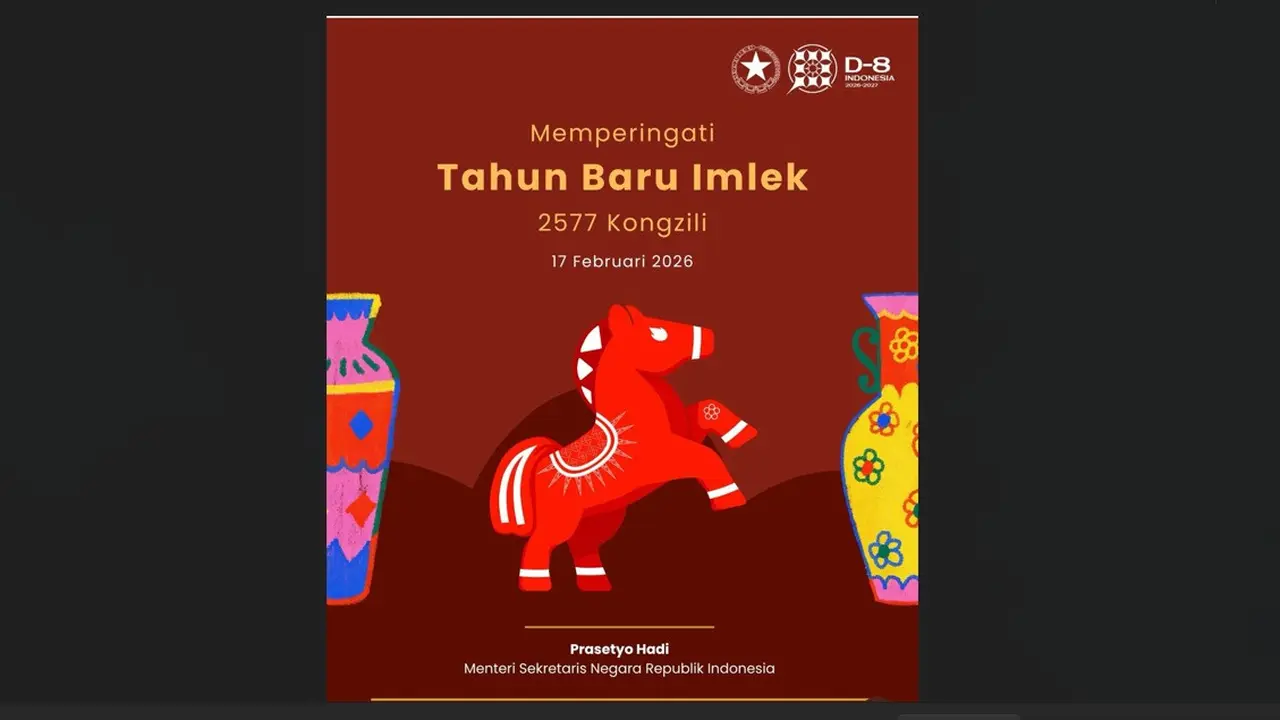 Kemen Setneg atau Kementerian Sekretariat Negara mengucapkan Selamat Tahun Baru Imlek 2577 Kongzili.