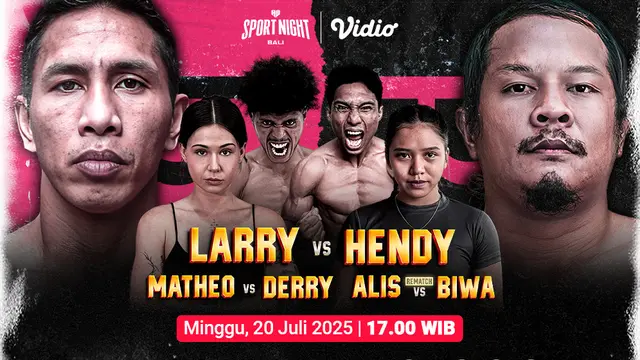 Saksikan Siaran Langsung HW Sport Night Bali Vol. 7 di Vidio Akhir Pekan Ini