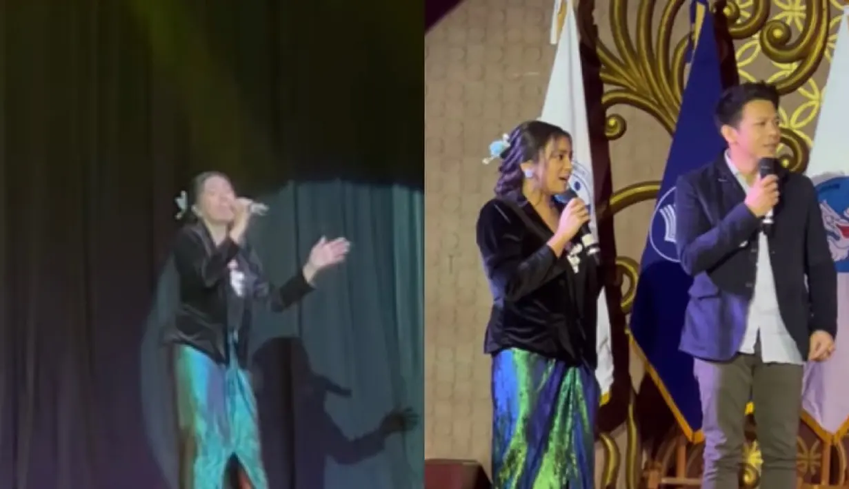 Alleia tampil mengenakan kebaya hitam kutu baru berbahab velvet. Kebaya tersebut pun ditambah dengan bros keemasan di bagian dada. @meisya__siregar