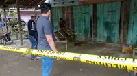Garis polisi direntangkan di lokasi pembunuhan dengan menggunakan senapan angin di Aceh Utara (Liputan6.com/Ist)
