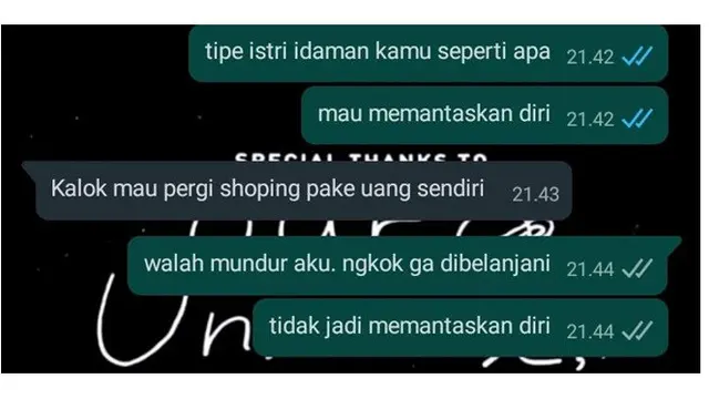 Tiru Rey Mbayang dan Dinda Hauw, 8 Chat 'Tipe Suami Idaman' Ala Netizen Ini Kocak
