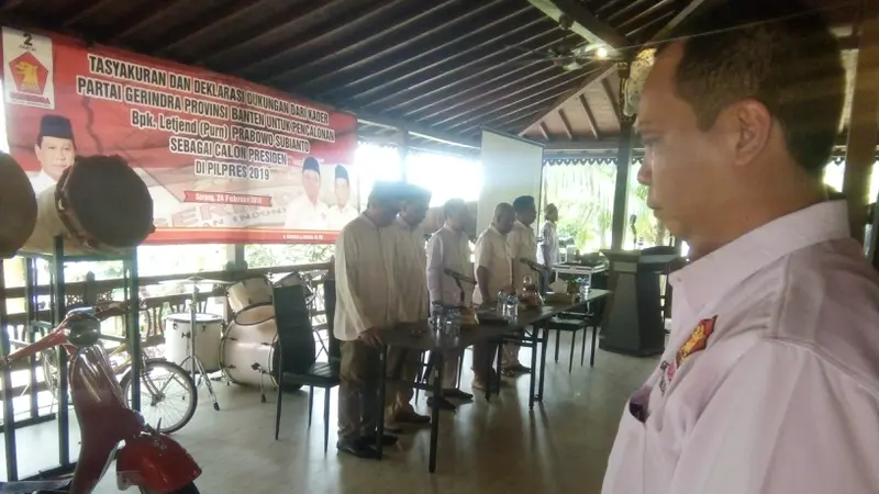 Kader Gerindra di Banten meminta Prabowo Subianto maju di Pilpres 2019