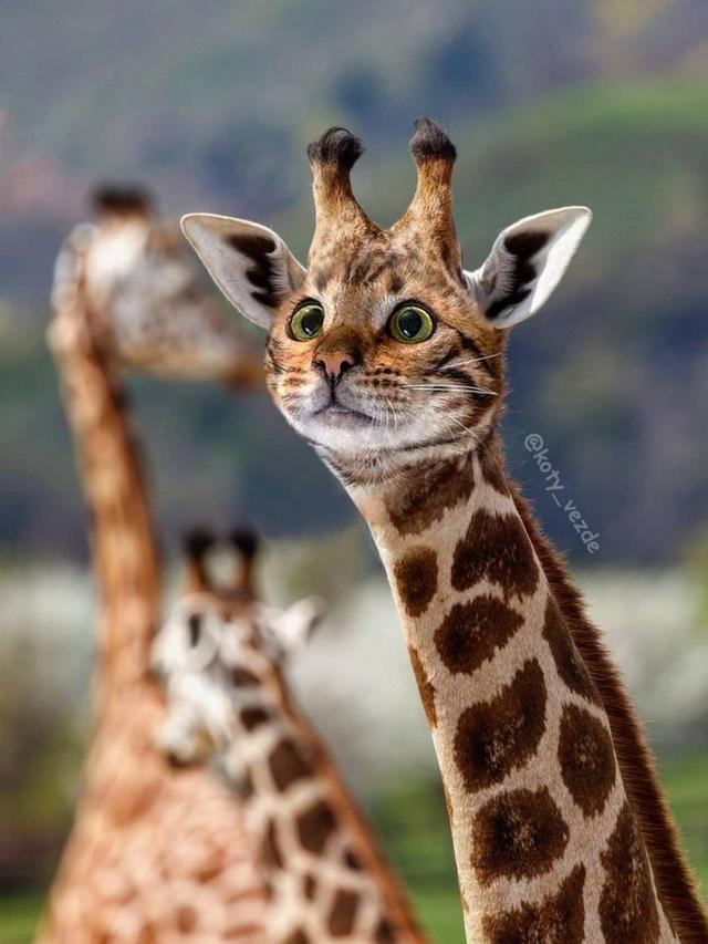 6 Editan Foto Wajah Kucing di Badan Hewan Lain Ini Kocak