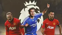 Premier League - Wayne Rooney, Frank Lampard, Ryan Giggs (Bola.com/Adreanus Titus)