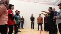 Menpora Zainudin Amali memberi arahan pada tim merah putih.