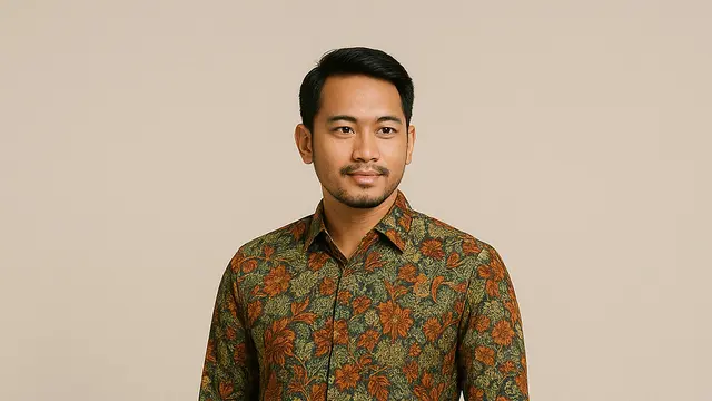Referensi Outfit untuk Kondangan Pria Setelan Kemeja Motif dan Celana Slimfit 2025/Nurul Diva Kautsar via ChatGPT