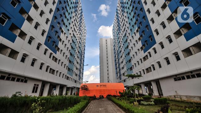 FOTO: Rusun Nagrak Cilincing Bersiap untuk Isolasi Pasien COVID-19