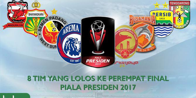 Ini 8 Klub yang Lolos Perempat Final Piala Presiden 2017