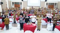 Gubernur Sumatera Selatan, H. Herman Deru di Rapat Koordinasi (Rakor) Pengembangan Kompetensi SDM Aparatur se-Sumatera Selatan Tahun 2023 di Aula BPSDMD Sumsel, Senin (11/9/2023).