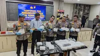 Polisi gagalkan pengiriman 30 kilogram sabu di Sulawesi Selatan (Liputan6.com/Fauzan)