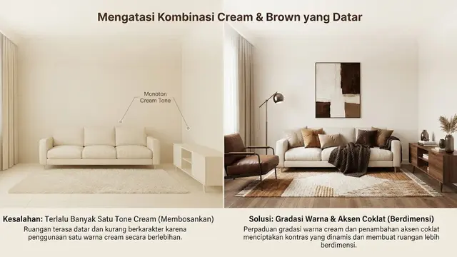 Kesalahan Umum saat Memadukan Warna Cream dan Coklat